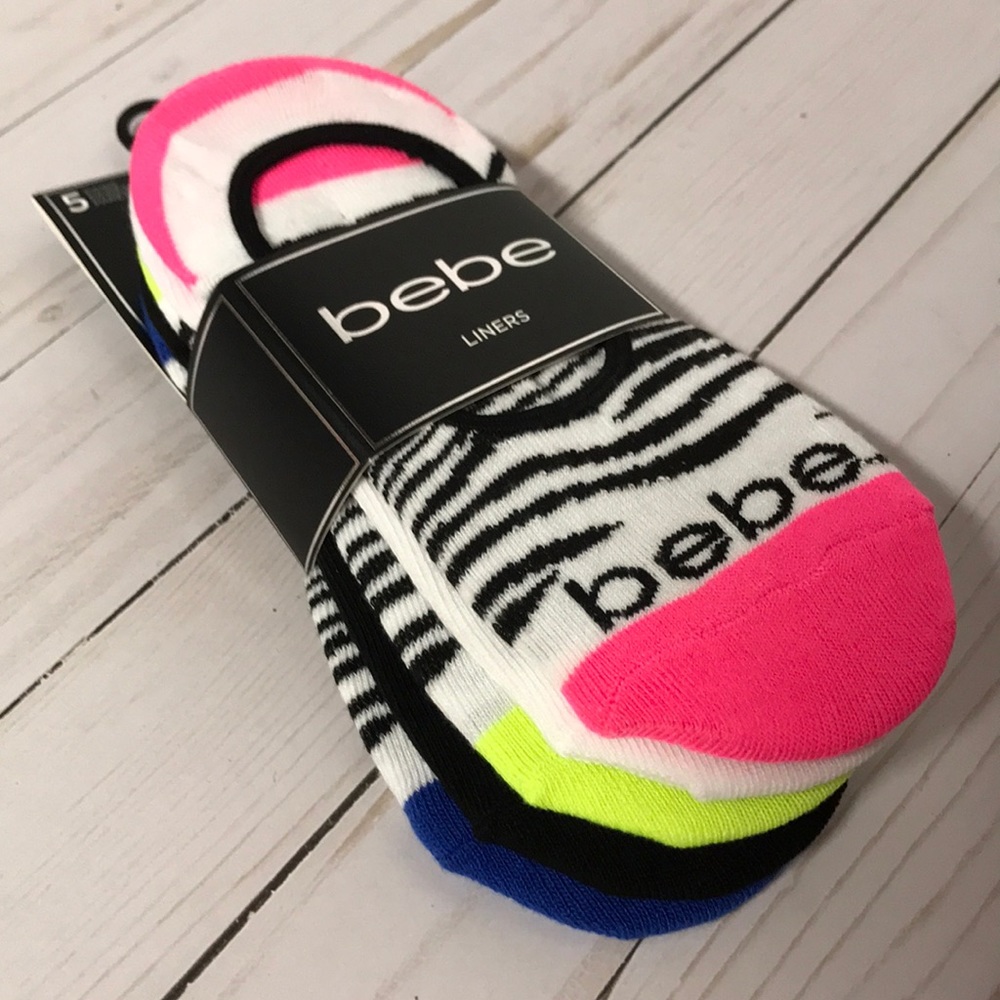 SALE Bebe socks NWT animal prints Sock Liners vibrant